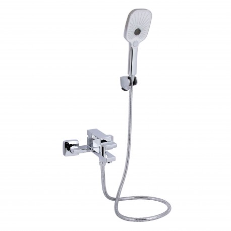 Смеситель для ванны Qtap Gemini (c душевым гарнитуром) QTGEM259CRM45681 Chrome