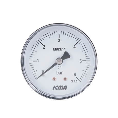 Манометр Icma 1/4" 0-6 бар, заднее подключение №243