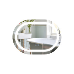 Зеркало Qtap Gemini 500х700 с LED-подсветкой Touch, с антизапотеванием, с диммером, рег. темп. цвета (3000-6500K) QT2578R5070