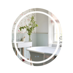 Дзеркало Qtap Gemini 800х700 з LED-підсвічуванням Touch, з антизапотіванням, з димером, рег. темп. кольору (3000-6500K) QT2578R8