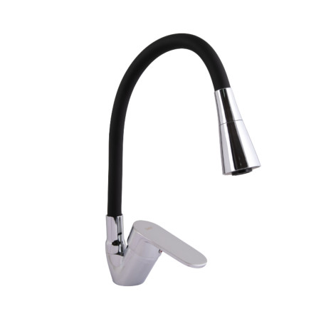 Змішувач для кухні Lidz Tani 008F3 з гнучким виливом (k40) LDTAN008F3BCR39484 Chrome/Black