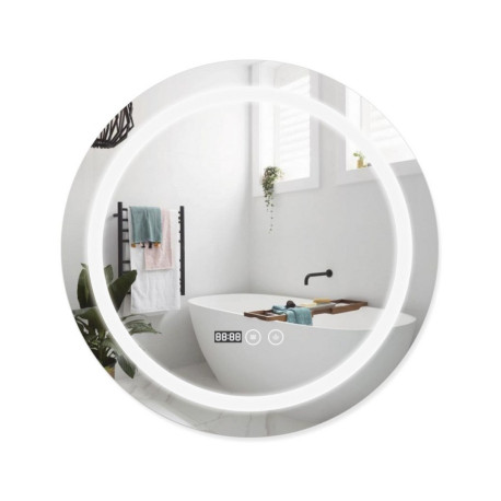 Дзеркало Qtap Mideya R600 з LED-підсвічуванням Touch, з антизапотіванням, димером QT2078F803W