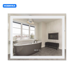 Дзеркало Qtap Mideya (DC-F614) 1000х800 з LED-підсвічуванням Touch, з антизапотіванням, димером QT2078F614W