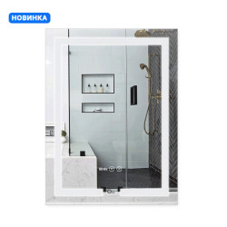 Дзеркало Qtap Mideya (DC-F936) 500х800 з LED-підсвічуванням Touch, з антизапотіванням, димером QT2078F936W