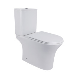 Унітаз-компакт Qtap Presto безобідковий з сідінням Soft-close QT24221217AW