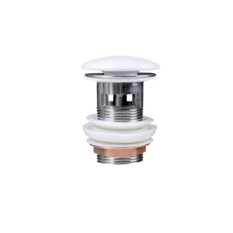 Qtap Pop-up Донный клапан для биде с переливом 70х70х110 mm White