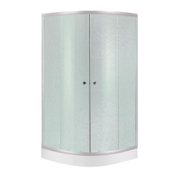 Душевая кабина Lidz Latwa SC90x90.SAT.LOW.FR, стекло Frost 4 мм + Lidz Душевой поддон KAPIELKA ST90x90x14