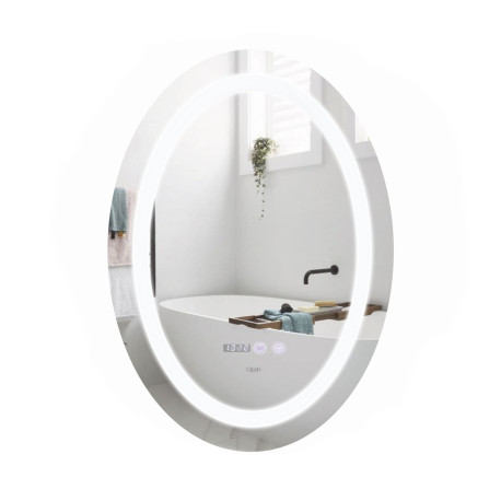 Зеркало Qtap Mideya 500х700 с LED-подсветкой Touch, с антизапотеванием, диммером QT2078NCR5070W