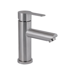 Смеситель для раковины Brinex Pure 001F низкий Nickel BRIPUR001FNKL