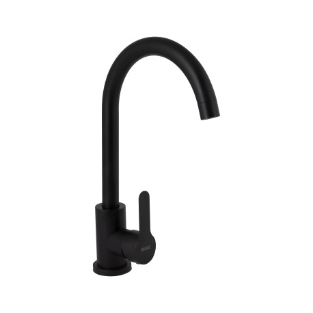 Смеситель для кухни Brinex Pure 015F U-образный Black Matt BRIPUR015FBLM