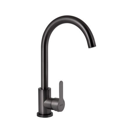 Смеситель для кухни U-образный Brinex Pure 015F U-образный Graphite BRIPUR015FGRP