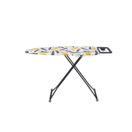 Доска гладильная Eurohome ALPINE PLUS 33x110 см с розеткой (перья желто черные)
