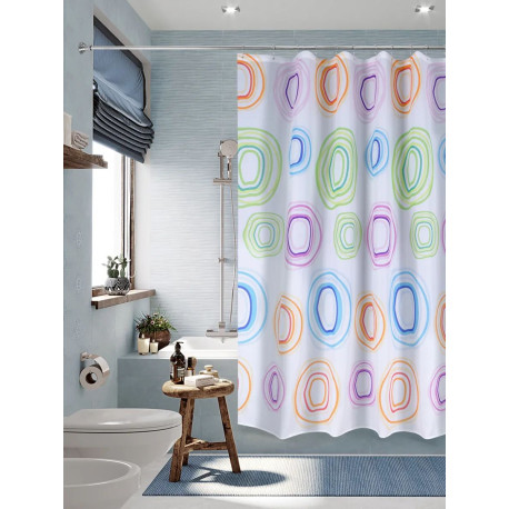 Штора для ванної Miranda Color Circle 180*200 см