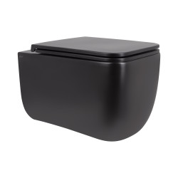 Унитаз подвесной Qtap Gemini безободковый с сиденьем Soft-close QT2533076EUQMB