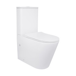 Унітаз-компакт Qtap Scorpio безободковий Ultra Quiet з сидінням Soft-close QT14226088AW