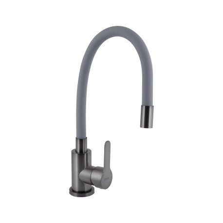 Змішувач для кухні Brinex Pure 015F3 з гнучким виливом&nbsp; &nbsp;Graphite/Grey BRIPUR015F3GRG