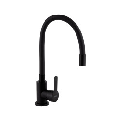 Смеситель для кухни Brinex Pure 015F3 с гибким изливом&nbsp; &nbsp;Black Matt BRIPUR015F3BLM