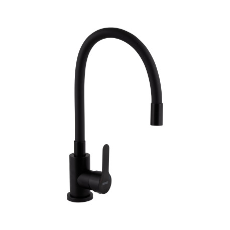 Смеситель для кухни Brinex Pure 015F3 с гибким изливом&nbsp; &nbsp;Black Matt BRIPUR015F3BLM