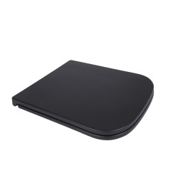 Сидіння для унітаза Qtap Tern 420х340х35&nbsp;мм, Matt Black, з мікроліфтом, Slim Duroplast, Quick Release QT99HY2322MB