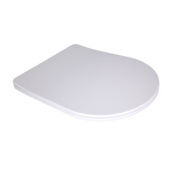 Сидіння для унітаза підлогового (Grand) 560×363×30 мм, White, з мікроліфтом, Slim Duroplast, Quick Release QT26228301W3 Qtap