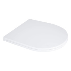 Qtap Сиденье для унитаза напольного (Dove) 425×363×30 мм, White, с микролифтом Slim Duroplast, Quick Release QT06228380BW3