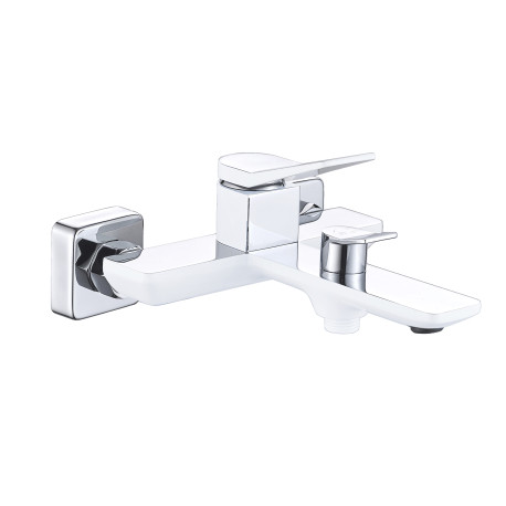 Смеситель для ванны Qtap Presto (c душевым гарнитуром) QTPRE259CRW45579 Chrome/White