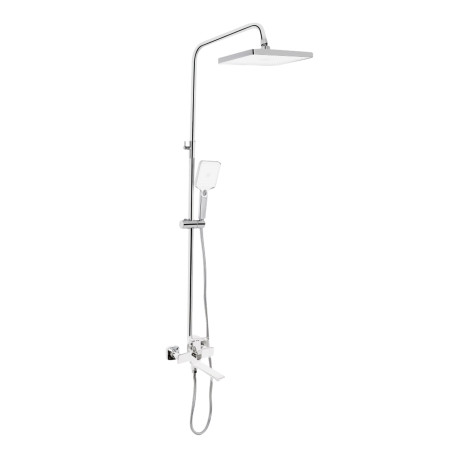 Душова система універсальна Qtap Presto на три споживачі (з виливом) QTPRE111CRW45580 Chrome/White
