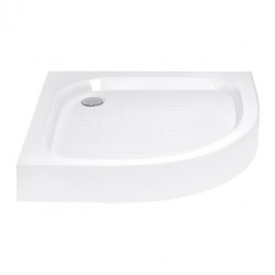 Душевой поддон Kapielka ST90x90x14 низкий, полукруглый, диаметр слива 52 мм Lidz