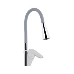 Смеситель для кухни Lidz Tani 007F3 с гибким изливом (k40) LDTAN007F3GCR31869 Chrome/Grey