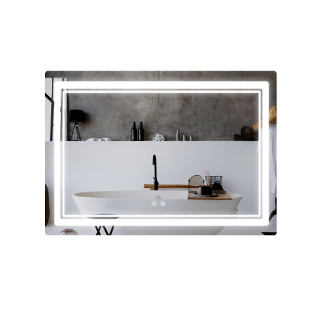Зеркало Qtap Cardinal (CA2) 1200х800 с LED-подсветкой Touch, с антизапотеванием, с диммером, рег. темп. цвета (3000-6500K) QT047