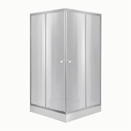 Lidz Набор: Душевая кабина Wawel SC90x90.SAT.LOW.DGR, квадратная, стекло тонированное 4&nbsp;мм + Душевой поддон Kapielka ST90x90x14