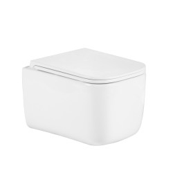 Унитаз подвесной Qtap Gemini Ultra Quiet 485×340×350 мм, White, с сиденьем Slim Duroplast / Soft-close / Quick Release QTTAU26W4