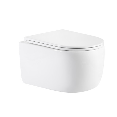 Унітаз підвісний Qtap Taurus Ultra Quiet 515×360×350 мм, White, з сидінням Slim Duroplast / Soft-close / Quick Release QTTAU26W4