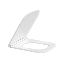 Сидіння для унітазу Qtap (Gemini 490) 428x344x37,5 мм, White, з мікроліфтом, Slim Duroplast, Quick Release QTSC179W49385