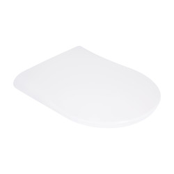 Qtap Сиденье для унитаза (Robin 490, Scorpio 490) 430x363x60 мм, White, с микролифтом, Slim Duroplast, MagLock QTSC179W48915