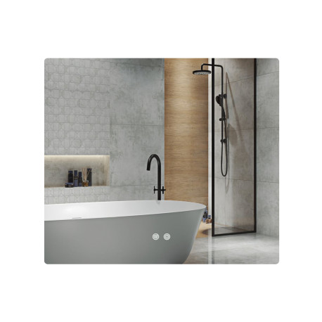 Дзеркало Qtap Taurus (TA2) 1200×800 мм з LED-підсвічуванням Touch, з антизапотіванням, з димером, рег. темп. кольору (3000-6500K