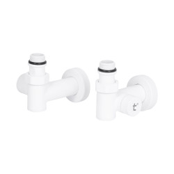 Комплект кранов Thermo Alliance Standart 1/2" белый, для полотенцесушителя угловой SF395W15HEW