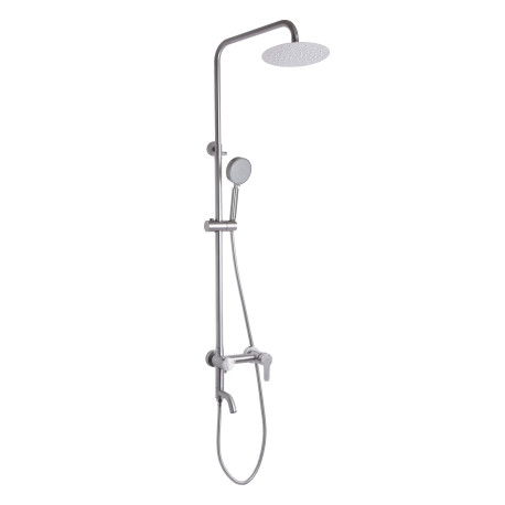 Душевая система универсальная Brinex Pure 1030 на 3 потребителя Nickel BRIPUR1030NKL